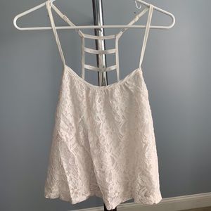 White lace tank